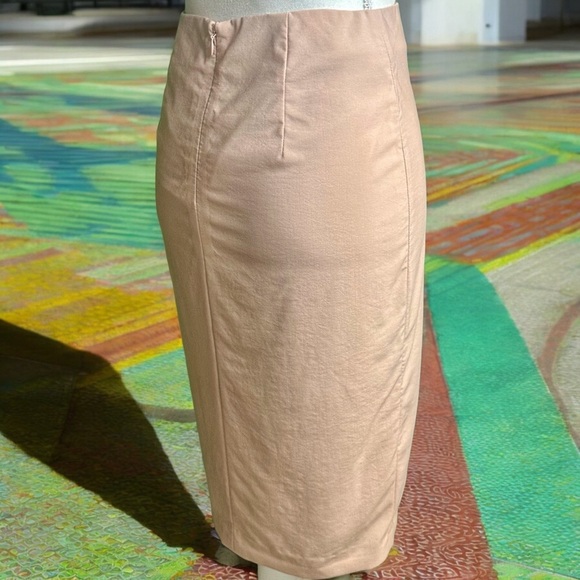 Theory ‘Siliya Edition’ Front Slit Pencil Skirt in Blush Pink Size 00 - Picture 11 of 13
